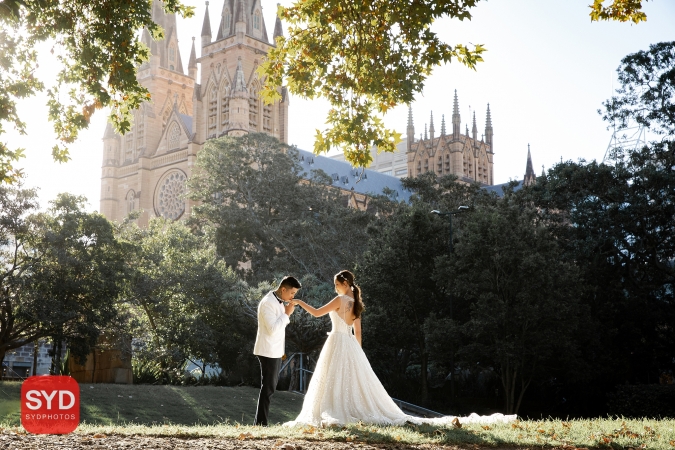 St Mary's Cathedral Pre Wedding Photoshoot Sydney